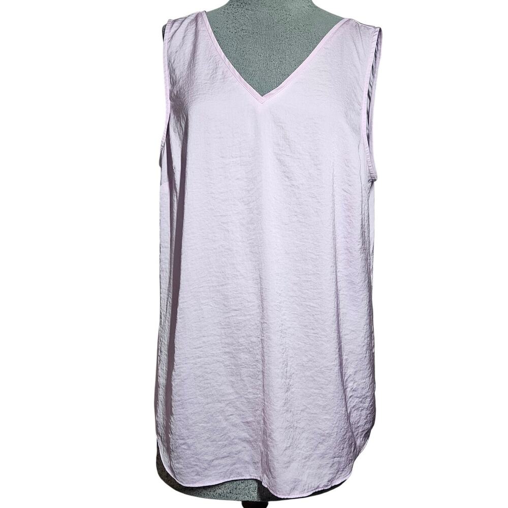 Banana Republic Purple Sleeveless Blouse Size Large